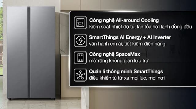 So sánh giá Tủ lạnh Samsung Inverter 655 lít Side By Side RS70F65Q3TSV rẻ nhất? - Ảnh 2