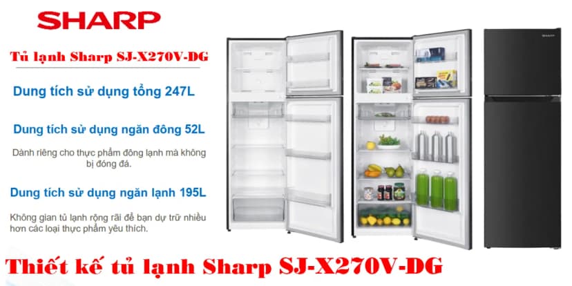 Tủ lạnh Sharp Inverter 247 lít SJ-X270V-DG - Giá rẻ nhất hôm nay - Ảnh 16