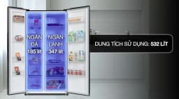Tủ lạnh Sharp Inverter 532 lít Side By Side SJ-SBX530VG-BK - Giá rẻ nhất hôm nay - Ảnh 4