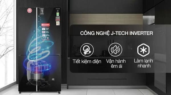 So sánh giá Tủ lạnh Sharp Inverter 611 lít Multi Door SJ-FXPI700VG-BK rẻ nhất? - Ảnh 16