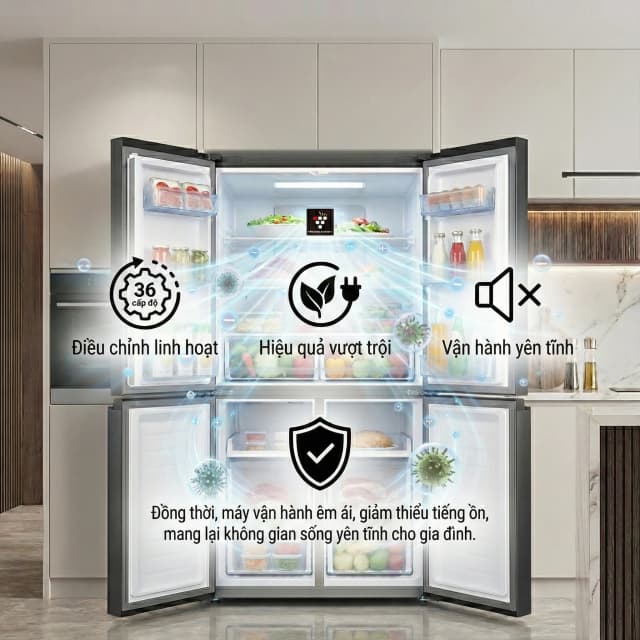 So sánh giá Tủ lạnh Sharp Inverter Multi Door 421 lít SJ-FXP510V-MG rẻ nhất? - Ảnh 15
