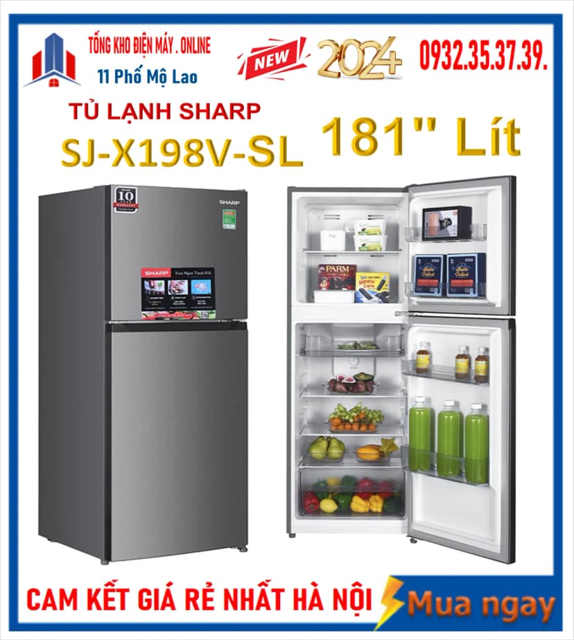 Tủ lạnh Sharp Inverter 181 lít  SJ-X198V-SL - Giá rẻ nhất hôm nay - Ảnh 20