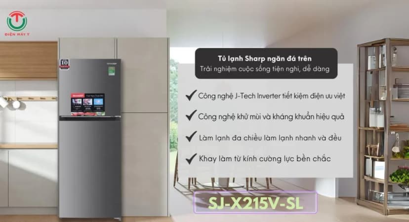 Tủ lạnh Sharp Inverter 197 lít SJ-X215V-SL - Giá rẻ nhất hôm nay - Ảnh 15