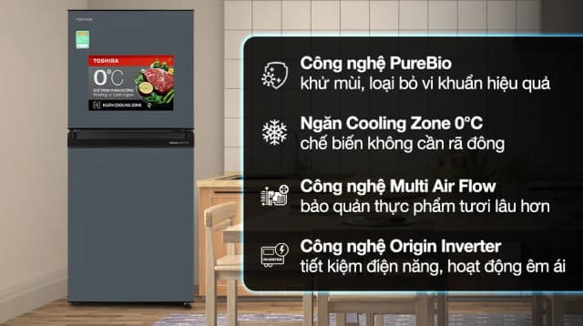 So sánh giá Tủ lạnh Toshiba Inverter 180 lít GR-RT234WE-PMV(52) rẻ nhất? - Ảnh 2