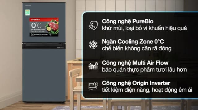 So sánh giá Tủ lạnh Toshiba Inverter 194 lít GR-RT252WE-PMV(52) rẻ nhất? - Ảnh 5