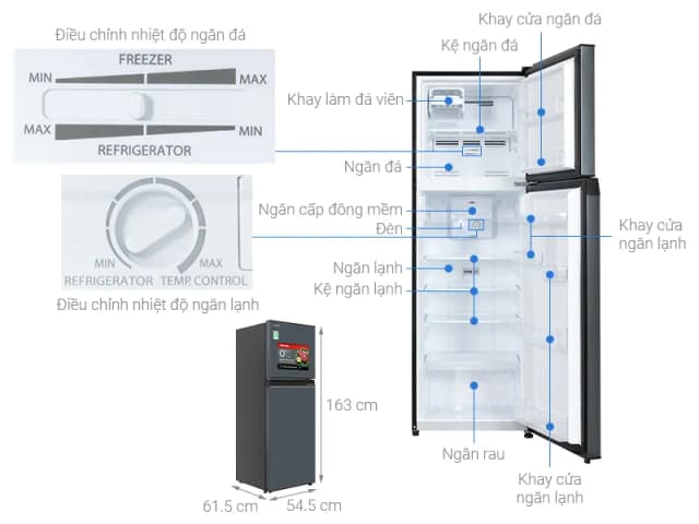 Top 1 so sánh giá Tủ lạnh Toshiba Inverter 207 lít GR-RT268WE-PMV(68) - Tìm sản phẩm giá rẻ nhất - Ảnh 3