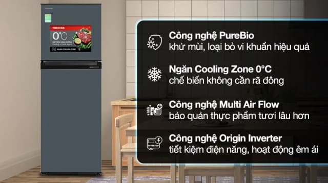 So sánh giá Tủ lạnh Toshiba Inverter 233 lít GR-RT303WE-PMV(52) rẻ nhất? - Ảnh 2