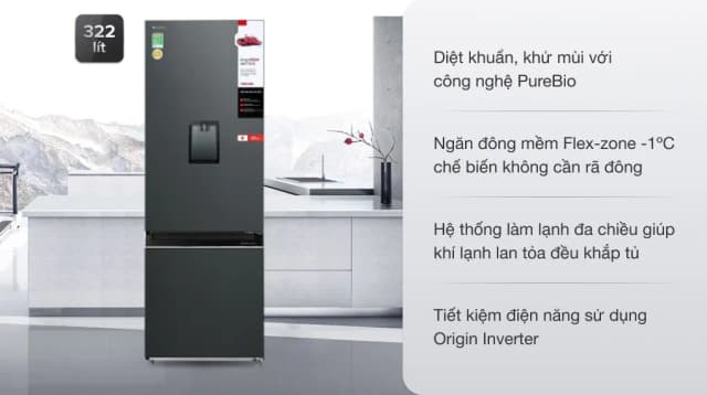 So sánh giá Tủ lạnh Toshiba Inverter 322 lít GR-RB405WE-PMV(06)-MG rẻ nhất? - Ảnh 5