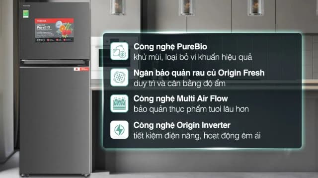 So sánh giá Tủ lạnh Toshiba Inverter 411 lít GR-RT559WE-PMV(58)-MM rẻ nhất? - Ảnh 8