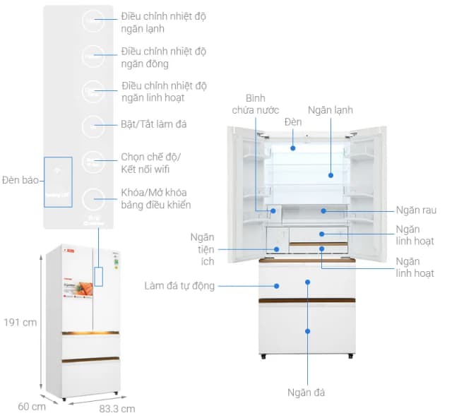 Top 1 so sánh giá Tủ lạnh Toshiba Inverter 520 lít Multi Door GR-RF680WI-PGV(D4) - Tìm sản phẩm giá rẻ nhất - Ảnh 20