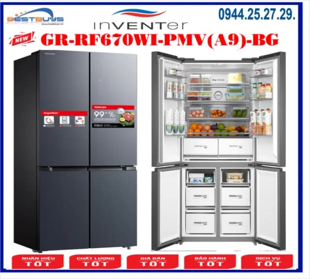 Top 1 so sánh giá Tủ lạnh Toshiba Inverter 520 lít Multi Door GR-RF680WI-PGV(D4) - Tìm sản phẩm giá rẻ nhất - Ảnh 46