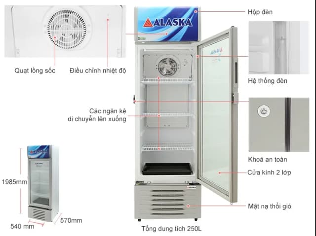 So sánh giá Tủ mát Alaska 230 lít LC-333H rẻ nhất? - Ảnh 12