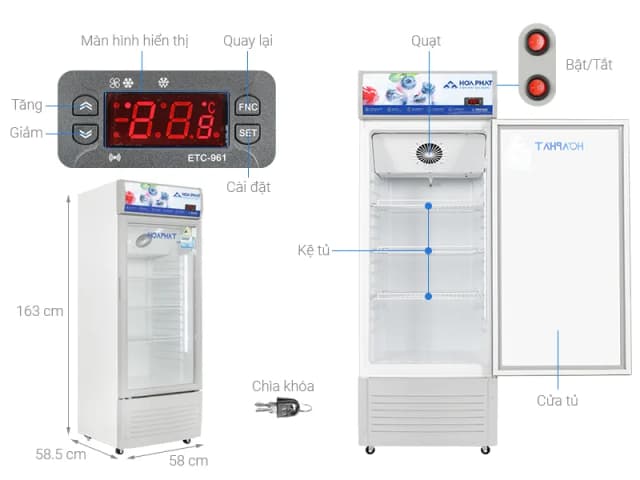So sánh giá Tủ mát Hoà Phát 195 lít  HSR D6195 rẻ nhất? - Ảnh 2