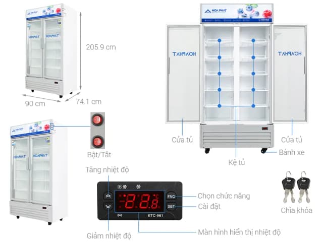 So sánh giá Tủ mát Hòa Phát Inverter 723 lít HSR D8723 rẻ nhất? - Ảnh 8