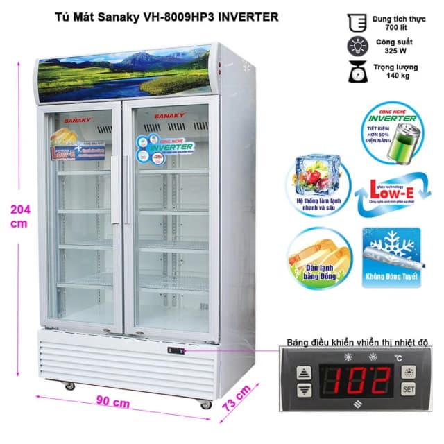 So sánh giá Tủ mát Sanaky Inverter 700 lít VH-8009HP3 rẻ nhất? - Ảnh 6
