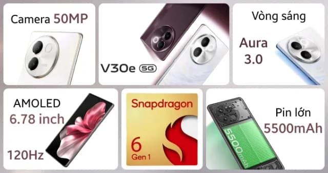Điện thoại vivo V30e 5G 12GB/256GB - 15
