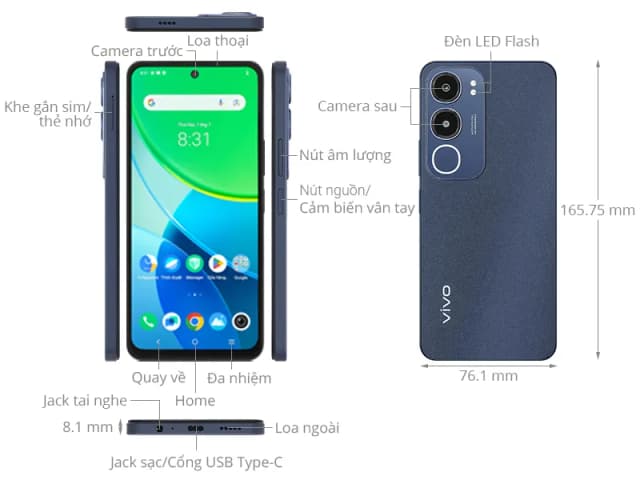 Điện thoại vivo Y19s Pro 6GB/128GB - 9