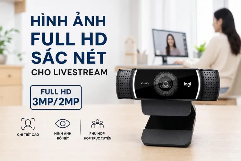 Webcam 3MP Logitech C922 Full HD - Giá rẻ nhất hôm nay - Ảnh 2