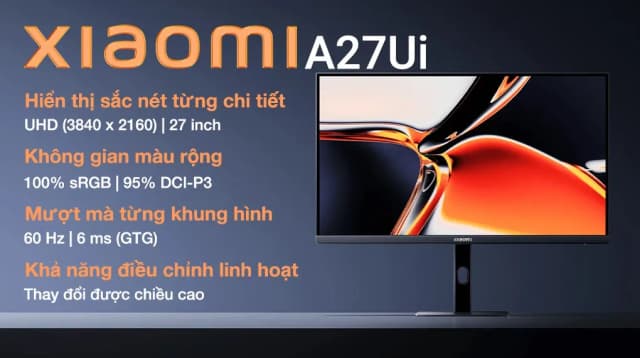 So sánh giá Màn hình Xiaomi A27Ui 27 inch 4K/IPS/60Hz/6ms rẻ nhất? - Ảnh 3