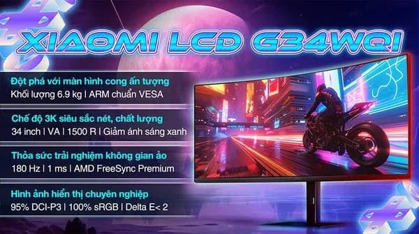 So sánh giá Màn hình Gaming Xiaomi G34WQi 34 inch 3K/VA/180Hz/1ms/DisplayPort - Tìm sản phẩm giá rẻ nhất - Ảnh 9