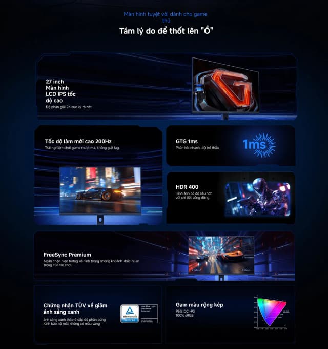 Top 1 so sánh giá Màn hình Gaming Xiaomi G27Qi 2026 (27 inch, QHD, IPS, 200Hz, 1ms) - Tìm sản phẩm giá rẻ nhất - Ảnh 11