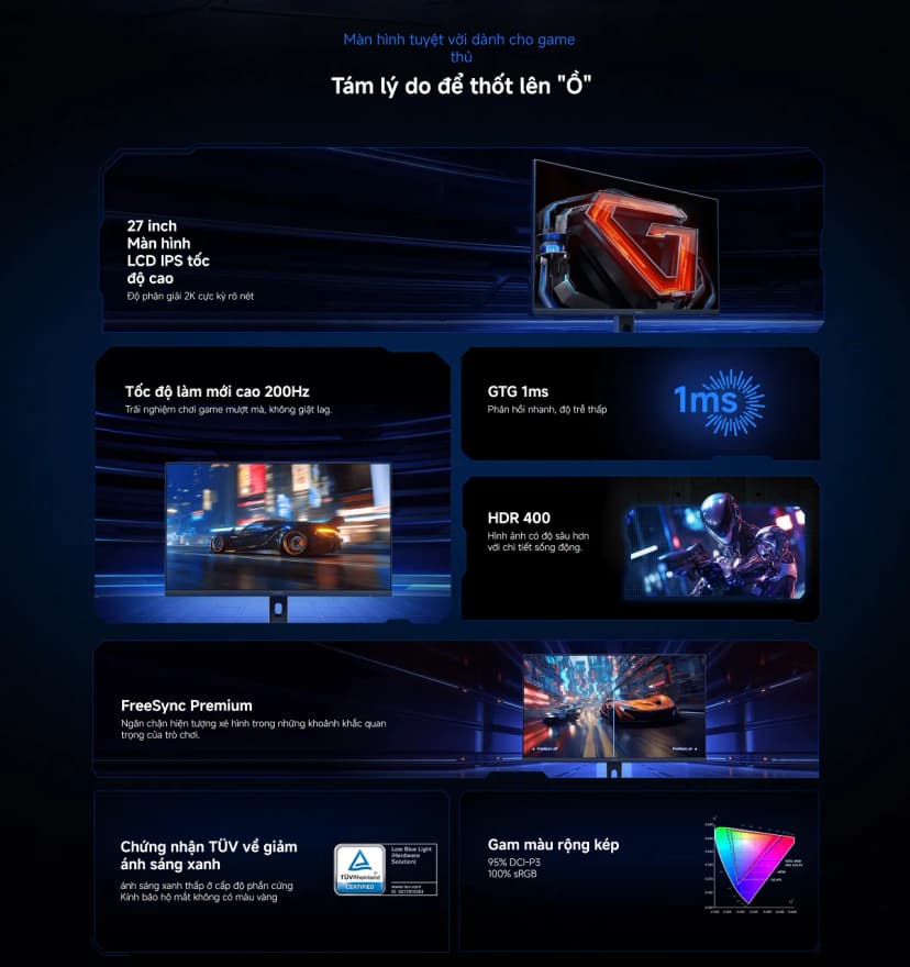 So sánh giá Màn hình Gaming Xiaomi G27Qi 2026 (27 inch, QHD, IPS, 200Hz, 1ms) - Tìm sản phẩm giá rẻ nhất - Ảnh 11