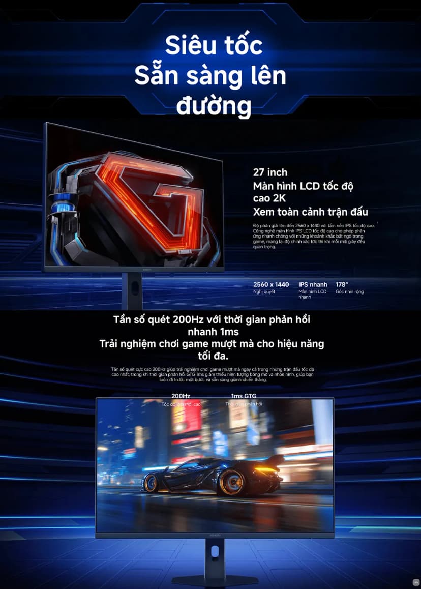 So sánh giá Màn hình Gaming Xiaomi G27Qi 2026 (27 inch, QHD, IPS, 200Hz, 1ms) - Tìm sản phẩm giá rẻ nhất - Ảnh 10
