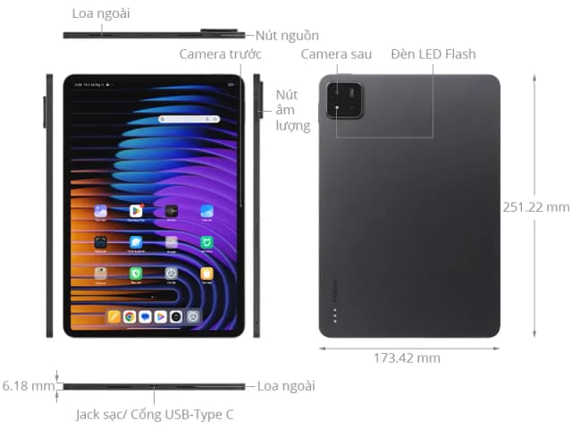 Máy tính bảng Xiaomi Pad 7 WiFi 8GB/256GB - 13