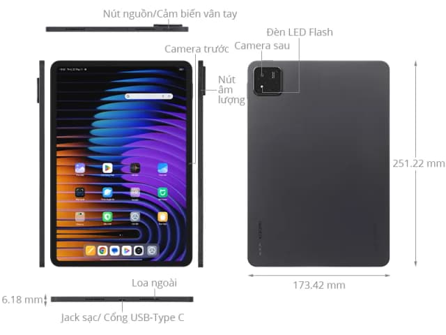 Máy tính bảng Xiaomi Pad 7 Pro WiFi 12GB/512GB - 8