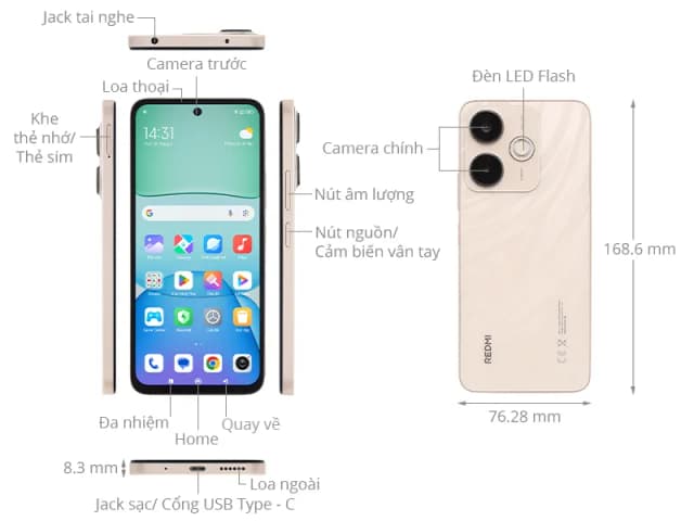 Top 1 so sánh giá Điện thoại Xiaomi Redmi 13x 6GB/128GB - Tìm sản phẩm giá rẻ nhất - Ảnh 15