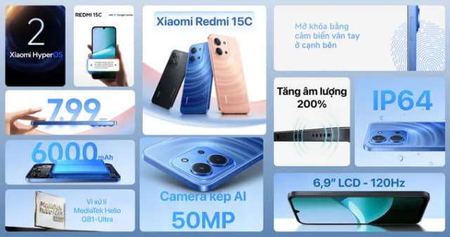 So sánh giá Điện thoại Xiaomi Redmi 15C 8GB/256GB rẻ nhất? - Ảnh 8