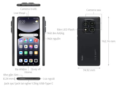 Điện thoại Xiaomi Redmi Note 14 Pro 8GB/256GB - 16