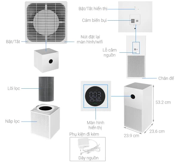 So sánh giá Máy lọc không khí Xiaomi Smart Air Purifier 4 lite EU (BHR5274GL) 33W rẻ nhất? - Ảnh 10