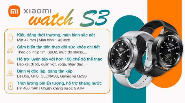 So sánh giá Xiaomi Watch S3 47mm dây silicone rẻ nhất? - Ảnh 4