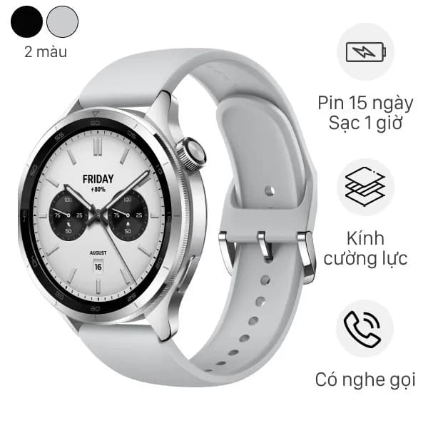 Xiaomi Watch S4 47mm dây silicone Bạc - Ảnh 10