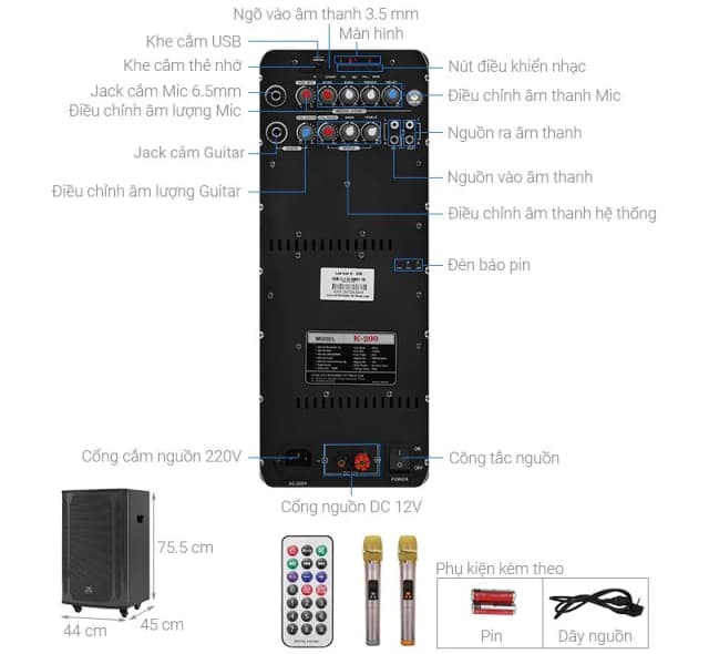 So sánh giá Loa kéo karaoke Zenbos K-200 600W rẻ nhất? - Ảnh 7
