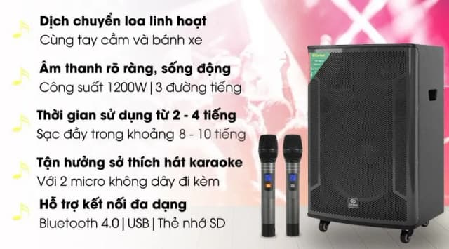So sánh giá Loa kéo karaoke Zenbos K-360 1200W rẻ nhất? - Ảnh 4