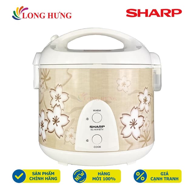 [Mã giảm 15% (tối đa 100K) đơn 399K] Nồi cơm điện nắp gài Sharp 1.8 lít KS-N191ETV"SB"/N192ETV"SP" - Hàng chính hãng - Ảnh 6