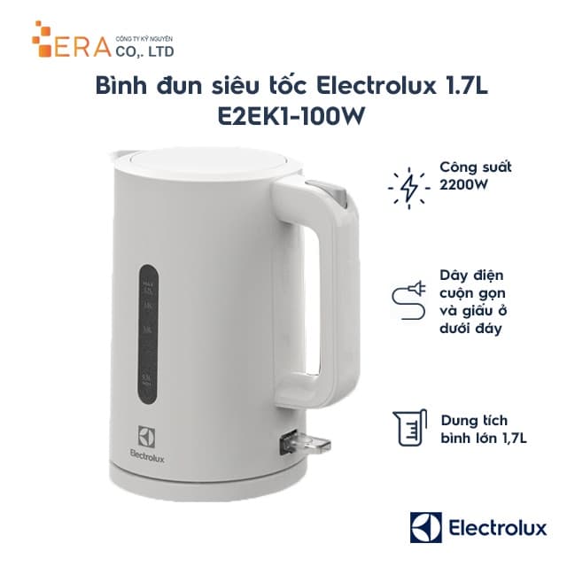 Bình đun siêu tốc Electrolux 1.7 lít E2EK1-100W - Ảnh 9