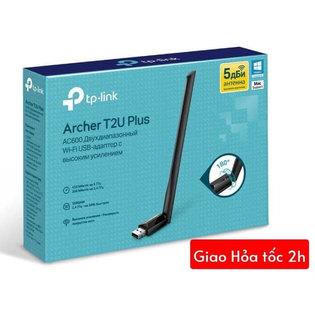 [CHÍNH HÃNG - Hỏa Tốc] USB WiFi TP LINK 600Mbps tốc độ cao - Usb thu sóng WiFi 5Ghz Laptop PC máy bàn - TPLink t2u plus - Ảnh 12