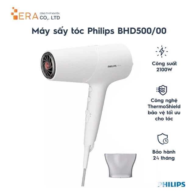 Máy sấy tóc Philips BHD500/00 2100W - Hàng chính hãng - Ảnh 8