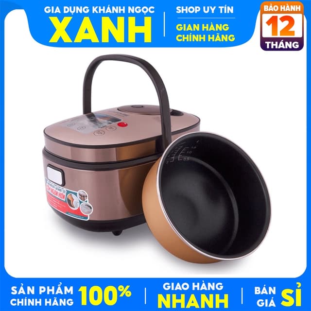 Nồi cơm điện tử Sunhouse mama 1.5 lít SHD8915 Hàng trưng bày 99% Cs 860 W Lòng nồi dày 2.8 mm - Ảnh 12