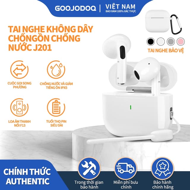 GOOJODOQ J201 IPX5 chống nước, giảm tiếng ồn, tai nghe không dây,tai nghe Bluetooth 5.3 tích hợp micro, âm thanh tốt. - Ảnh 9