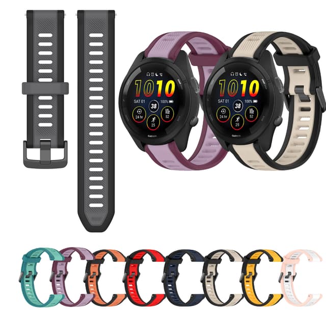 Dây đeo silicon 18mm 20mm 22mm cho Garmin Venu4 Venu3 Venu2 Venu3s / Vivoactive 3 4 5 3S 4S 40mm 45mm / vivomove 3 3s HR / Venu 2 3 2s 3s 4 45mm 41mm Đồng hồ thông minh Thời trang chắp vá - Ảnh 7