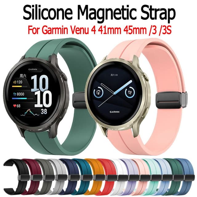 Dây đeo silicon khóa từ tính Beizye cho Garmin Venu 4 3 / 3S / 2 / 2 Plus 41mm 45mm Đồng hồ thông minh thể thao Dây đeo đồng hồ silicon - Ảnh 11