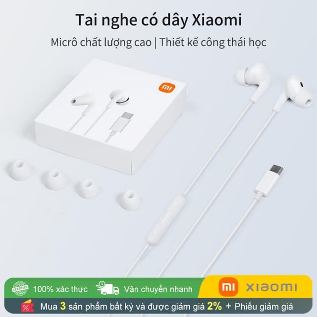 Tai nghe có dây Xiaomi TYPE-C joggle / giao diện Tai nghe chất lượng cao - Ảnh 6