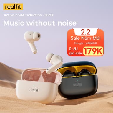 So sánh giá Tai Nghe Bluetooth Realfit F3 Tai Nghe Thể Thao Khử Tiếng Ồn -38db 360° Âm Thanh Không Gian Bass Tốt rẻ nhất?