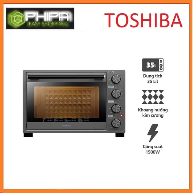 Lò Nướng TOSHIBA TL-MC35Z Màu Đen 35 Lít - Hàng Chính Hãng - Model Cao Cấp Nhất 2022 - Ảnh 8
