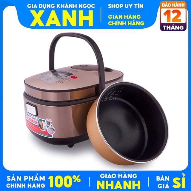 Nồi cơm điện tử Sunhouse mama 1.5 lít SHD8915 Chính Hãng Lòng nồi Hợp kim nhôm phủ chống dính - Ảnh 7