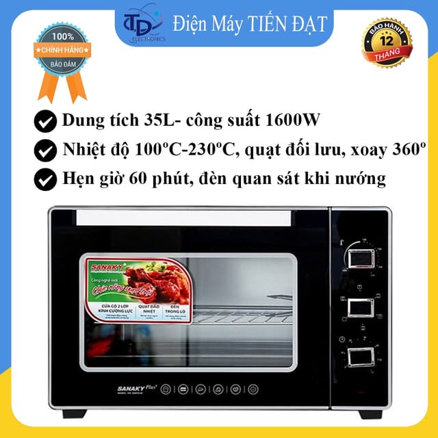 Lò nướng Sanaky VH3599S2D 35 lít - Ảnh 8